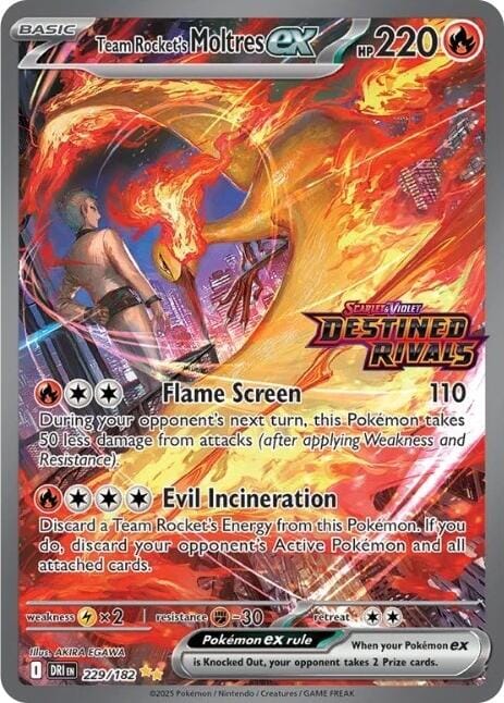 Team Rocket's Moltres ex (229/182) (Destined Rivals Stamp) [Miscellaneous Cards] Pokemon Single Pokémon  | Multizone: Comics And Games