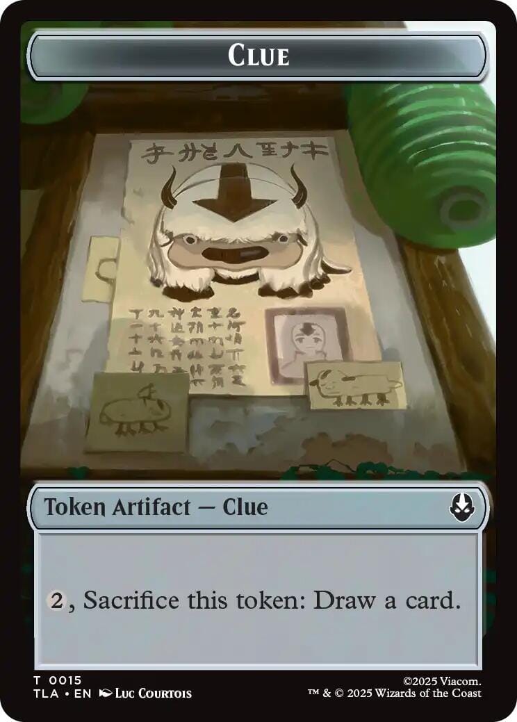 Ally (0004) // Clue (0015) Double-Sided Token [Avatar: The Last Airbender Tokens] MTG Single Magic: The Gathering  | Multizone: Comics And Games