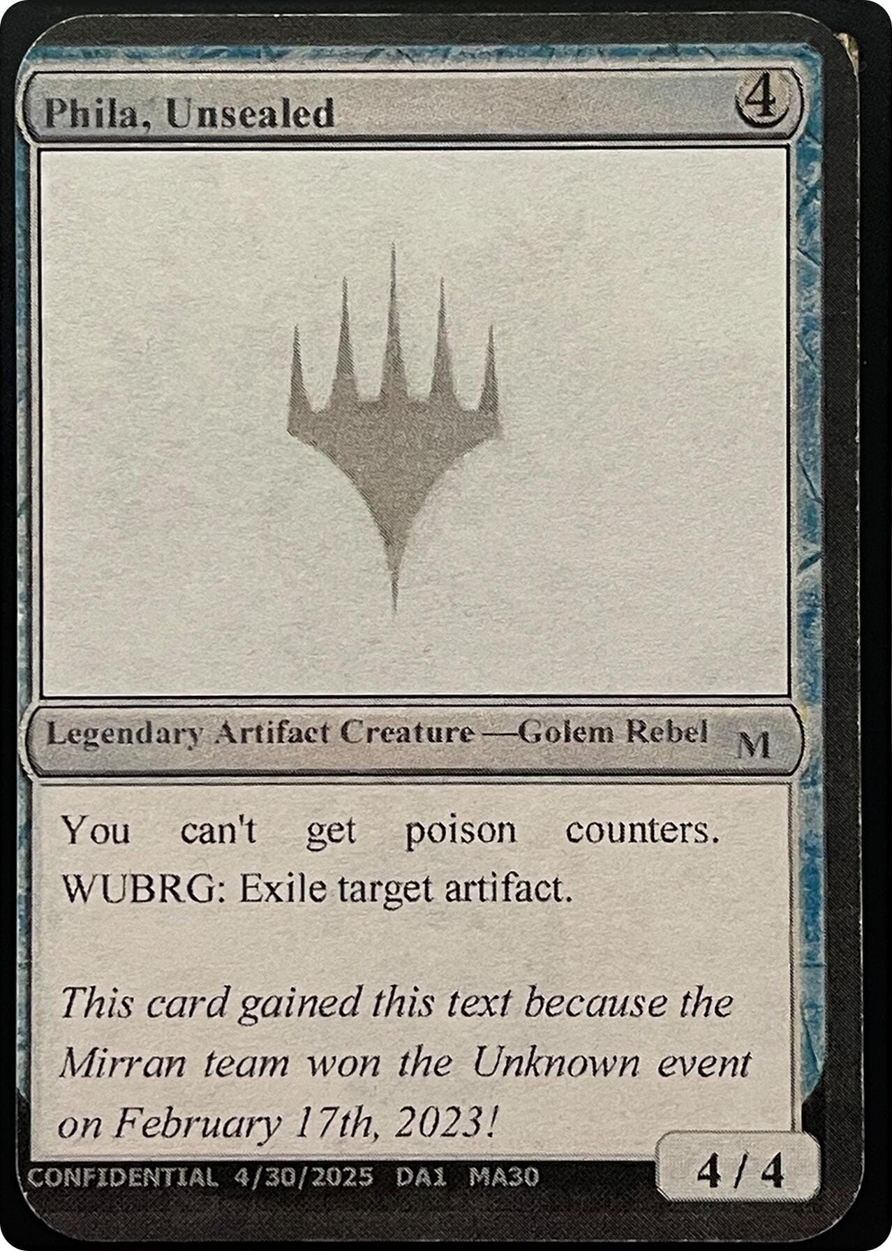 Phila, Unsealed (Reprint) [Unknown Event] MTG Single Magic: The Gathering  | Multizone: Comics And Games