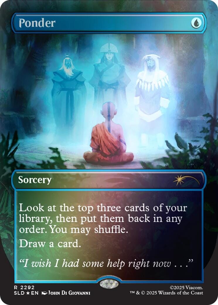Ponder (2292) (Rainbow Foil) [Secret Lair Drop Series] MTG Single Magic: The Gathering  | Multizone: Comics And Games