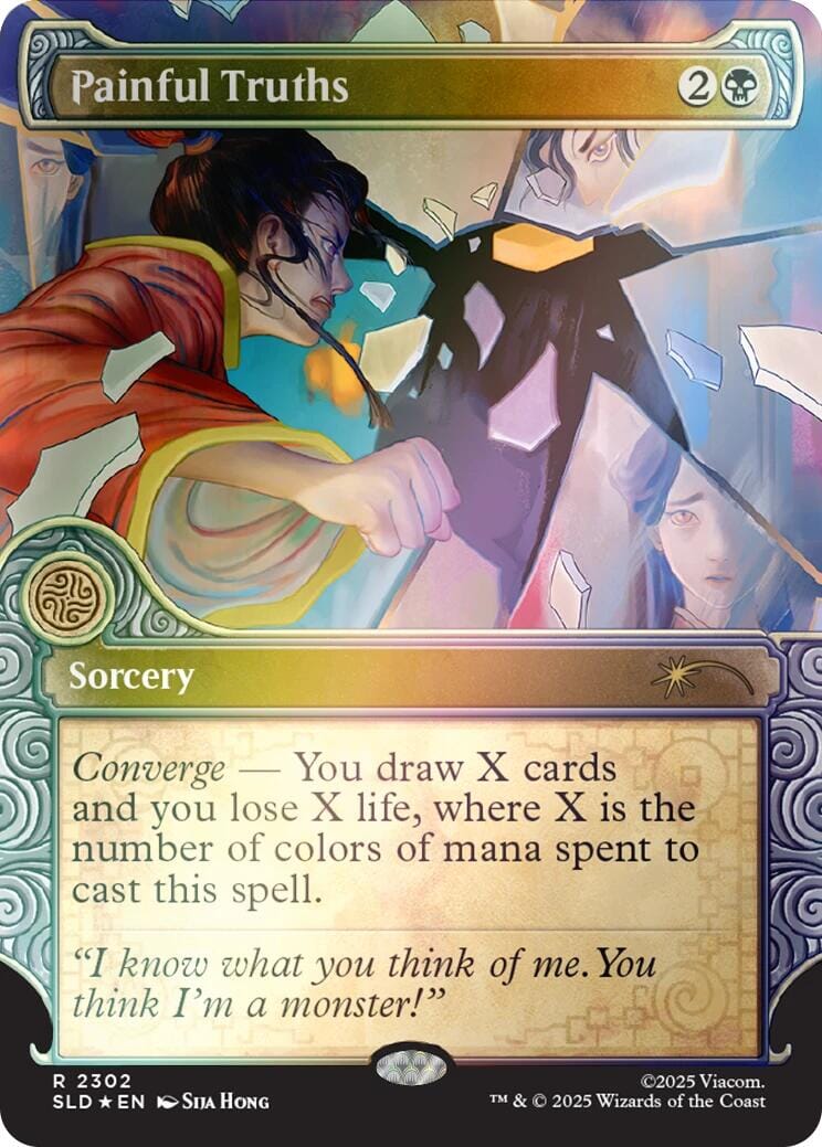 Painful Truths (Rainbow Foil) [Secret Lair Drop Series] MTG Single Magic: The Gathering  | Multizone: Comics And Games