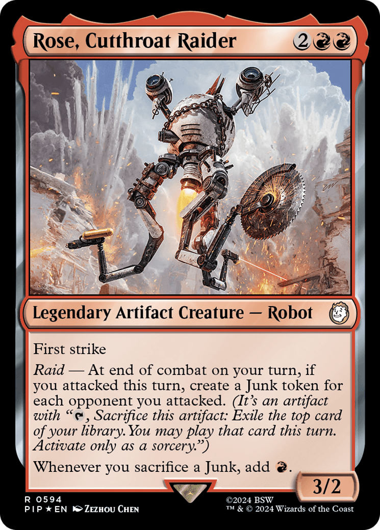 Rose, Cutthroat Raider (Surge Foil) [Fallout] MTG Single Magic: The Gathering  | Multizone: Comics And Games