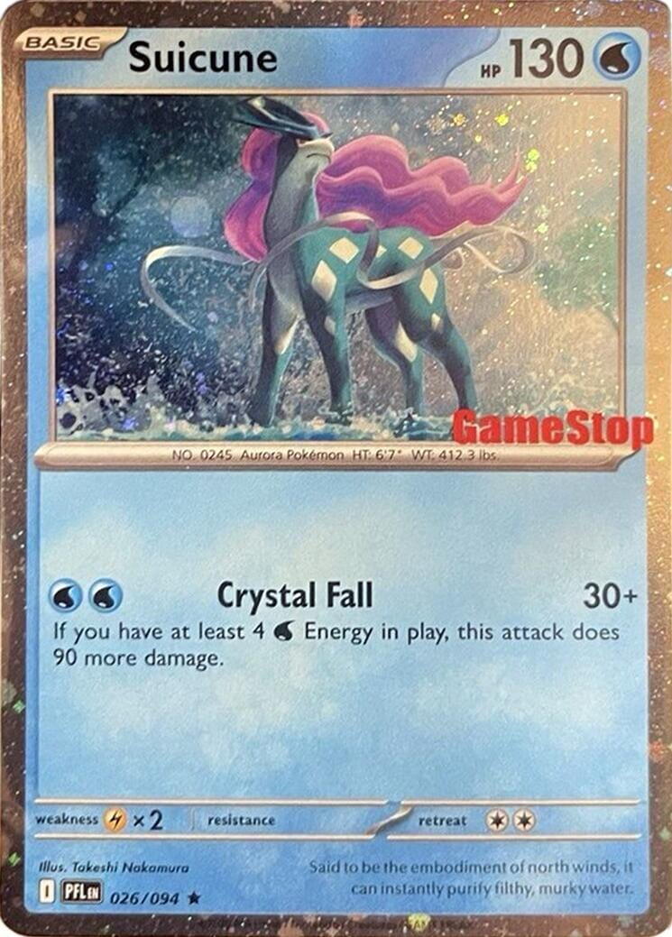 Suicune (024/131) (Cosmos Holo) (GameStop Exclusive) [Miscellaneous Cards] Pokemon Single Pokémon  | Multizone: Comics And Games