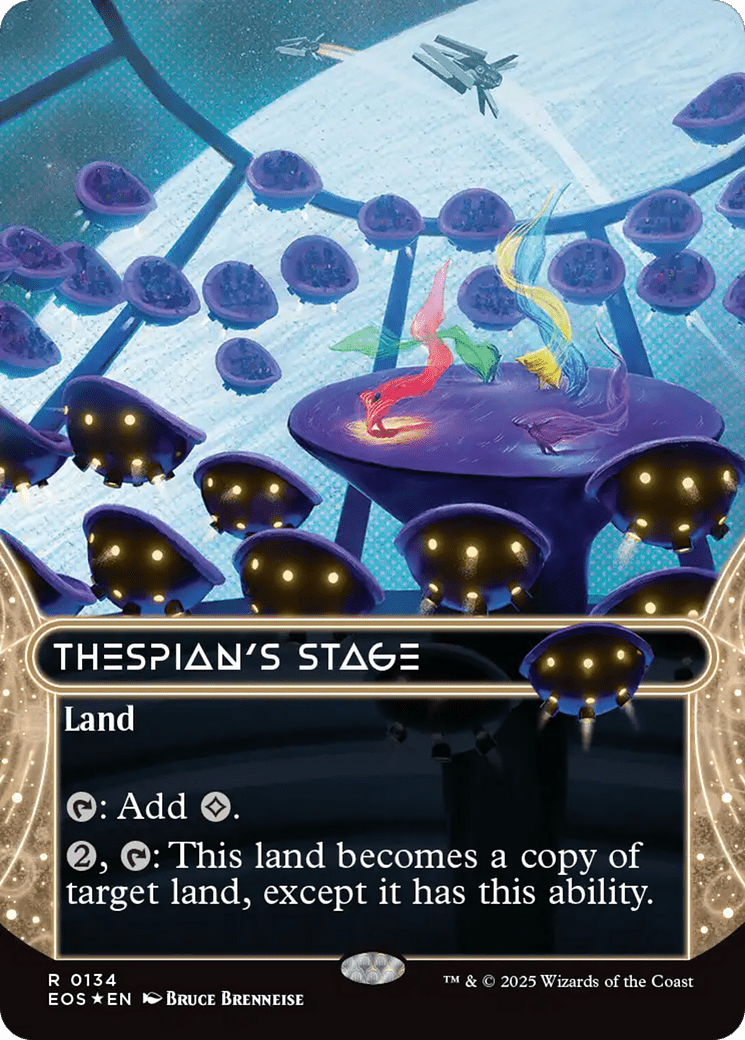 Thespian's Stage (0134) (Borderless) (Galaxy Foil) [Edge of Eternities: Stellar Sights] MTG Single Magic: The Gathering  | Multizone: Comics And Games