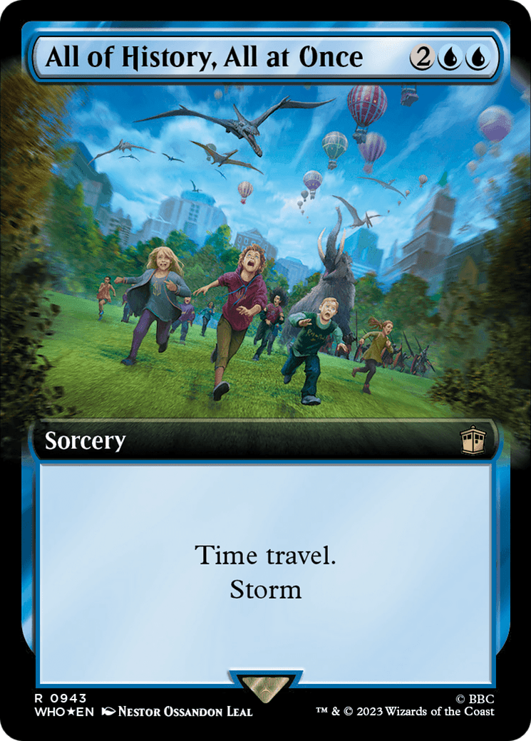 All of History, All at Once (Extended Art) (Surge Foil) [Doctor Who] MTG Single Magic: The Gathering  | Multizone: Comics And Games