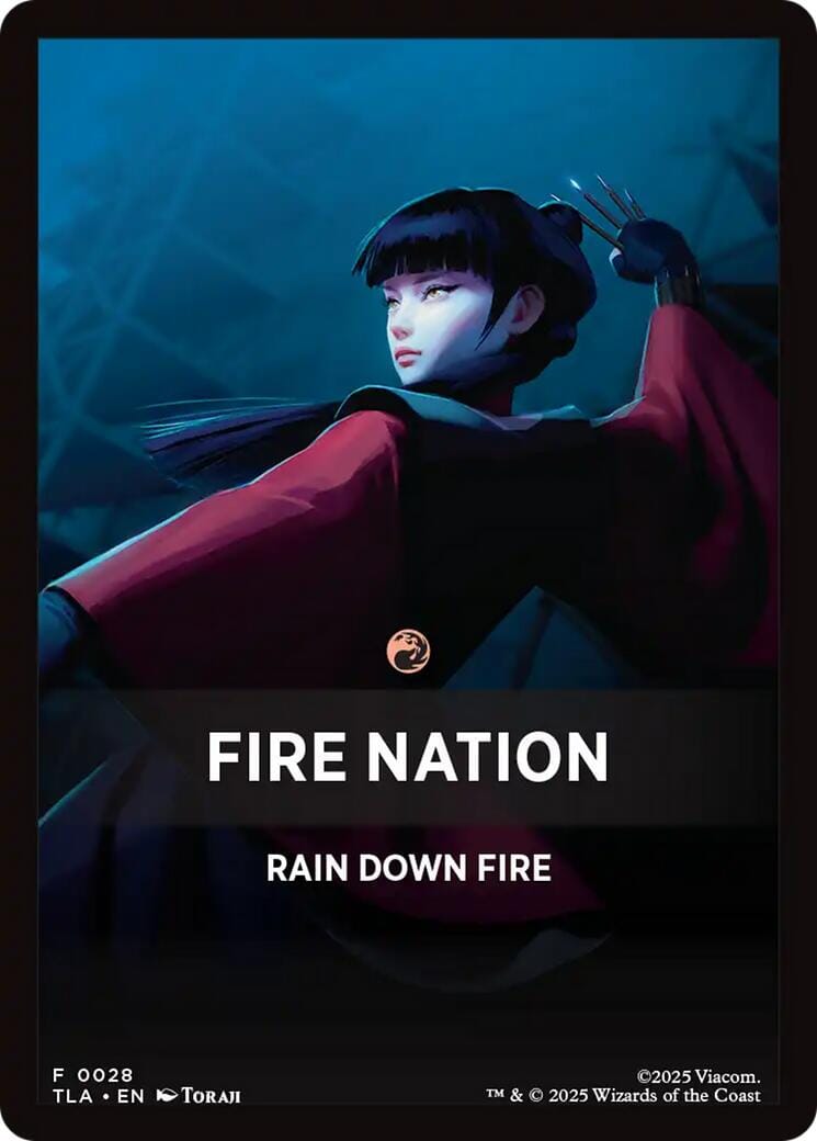Fire Nation Theme Card [Avatar: The Last Airbender Tokens] MTG Single Magic: The Gathering  | Multizone: Comics And Games