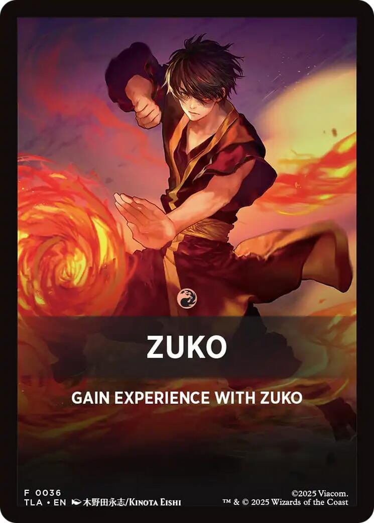 Zuko Theme Card [Avatar: The Last Airbender Tokens] MTG Single Magic: The Gathering  | Multizone: Comics And Games