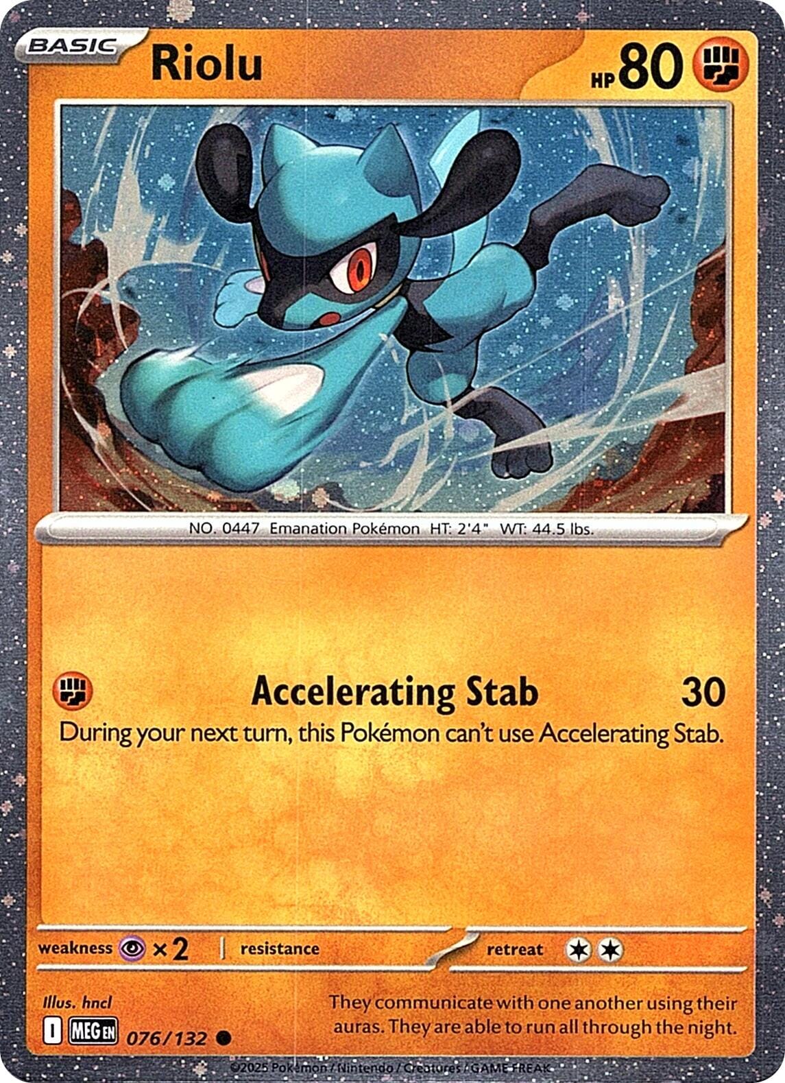 Riolu (076/132) (Cosmos Holo) [Miscellaneous Cards] Pokemon Single Pokémon  | Multizone: Comics And Games