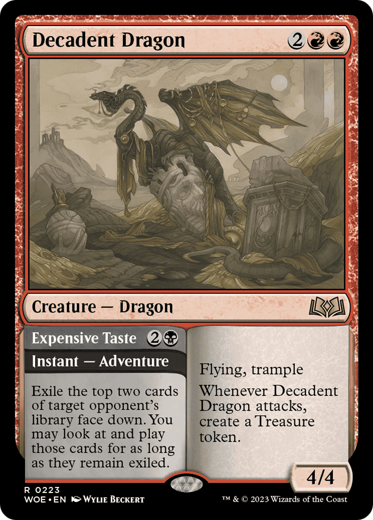 Decadent Dragon // Expensive Taste [Wilds of Eldraine] MTG Single Magic: The Gathering  | Multizone: Comics And Games