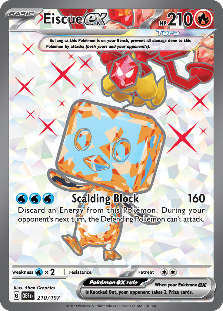 Eiscue ex (210/197) [Scarlet & Violet: Obsidian Flames] Pokemon Single Pokémon  | Multizone: Comics And Games
