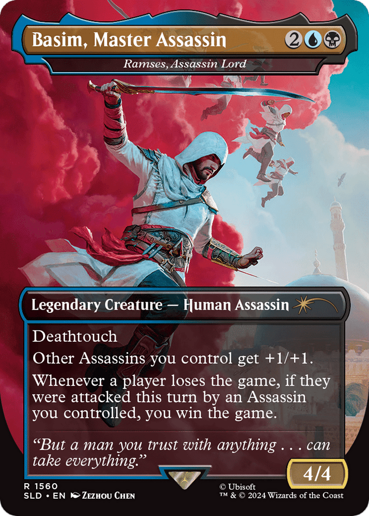Basim, Master Assassin - Ramses, Assassin Lord (Rainbow Foil) [Secret Lair Drop Series] MTG Single Magic: The Gathering  | Multizone: Comics And Games