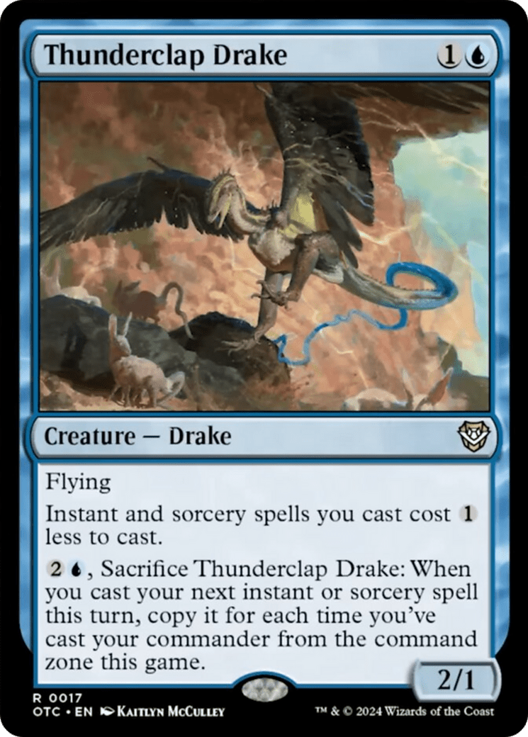Thunderclap Drake [Outlaws of Thunder Junction Commander] MTG Single Magic: The Gathering  | Multizone: Comics And Games