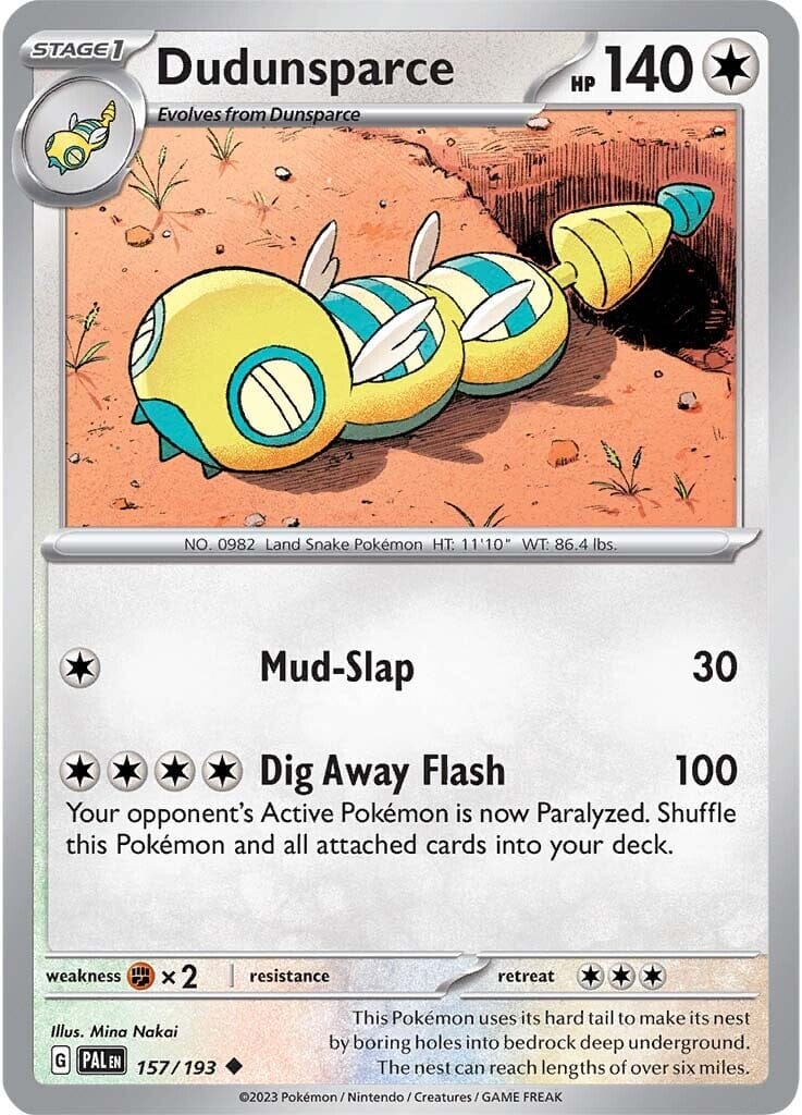 Dudunsparce (157/193) [Scarlet & Violet: Paldea Evolved] Pokemon Single Pokémon  | Multizone: Comics And Games