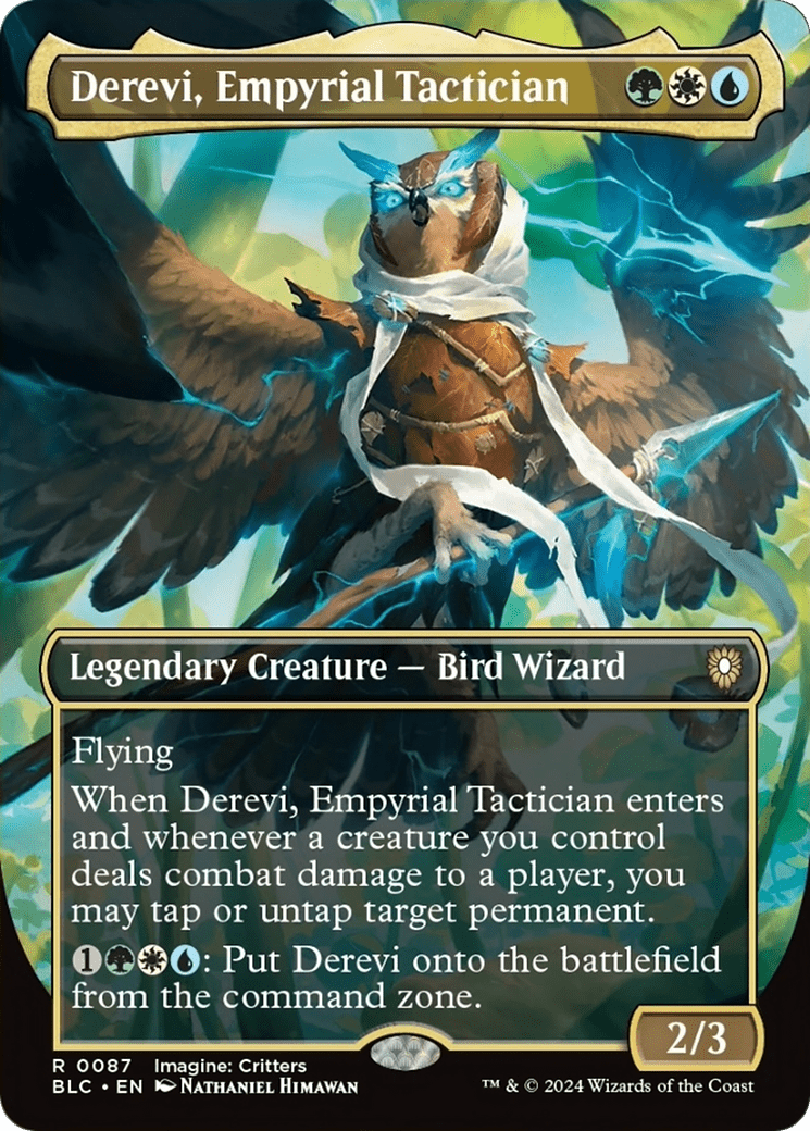 Derevi, Empyrial Tactician (Borderless) [Bloomburrow Commander] MTG Single Magic: The Gathering  | Multizone: Comics And Games