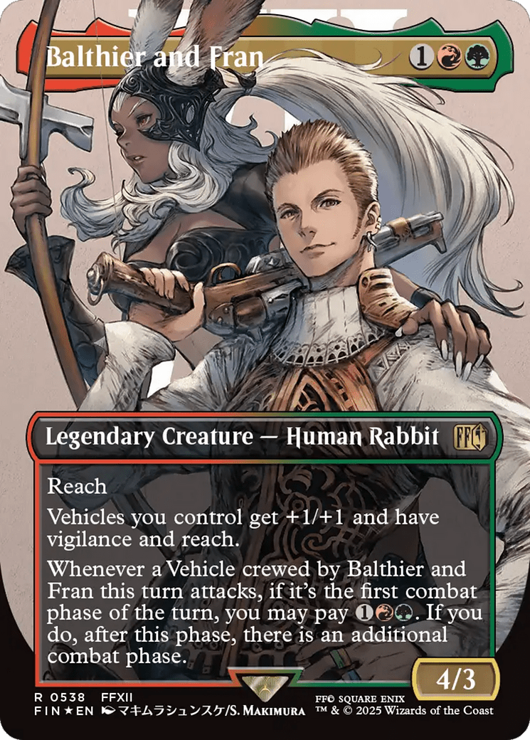 Balthier and Fran (Borderless) (Surge Foil) [FINAL FANTASY] MTG Single Magic: The Gathering  | Multizone: Comics And Games