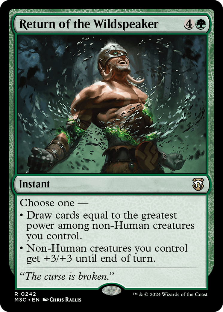 Return of the Wildspeaker (Ripple Foil) [Modern Horizons 3 Commander] MTG Single Magic: The Gathering  | Multizone: Comics And Games