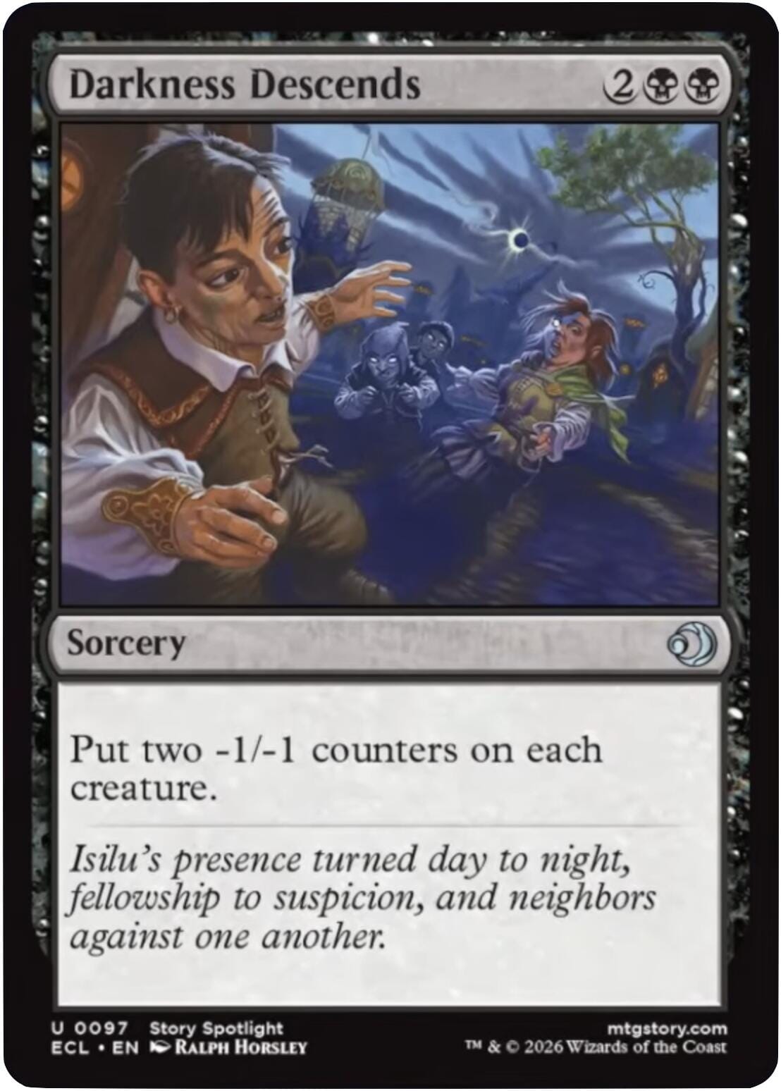 Darkness Descends [Lorwyn Eclipsed] MTG Single Magic: The Gathering  | Multizone: Comics And Games