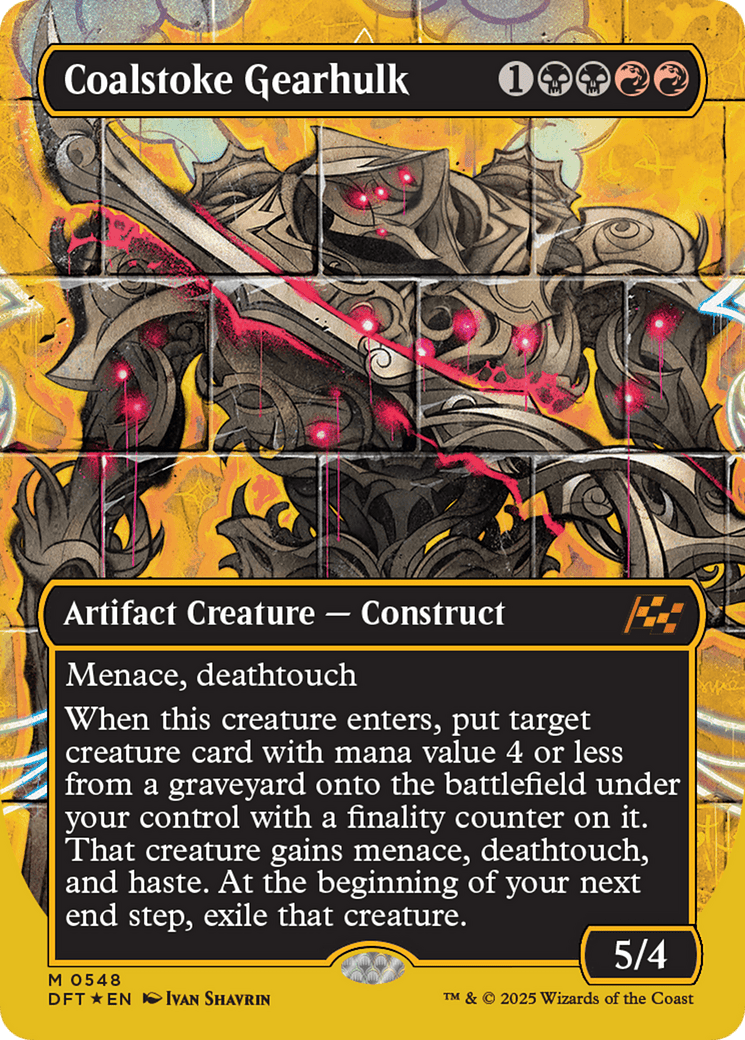 Coalstoke Gearhulk (Borderless) (First-Place Foil) [Aetherdrift] MTG Single Magic: The Gathering  | Multizone: Comics And Games