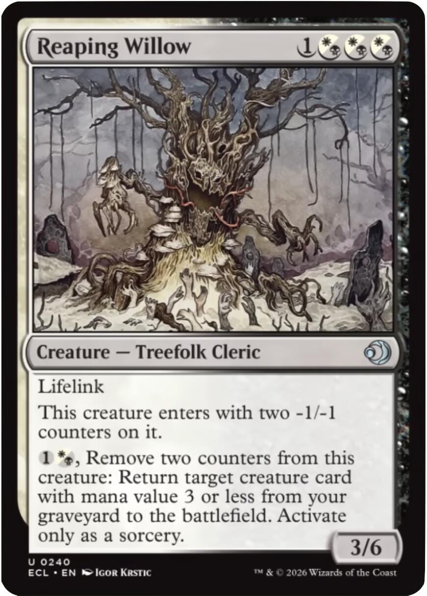 Reaping Willow [Lorwyn Eclipsed] MTG Single Magic: The Gathering  | Multizone: Comics And Games