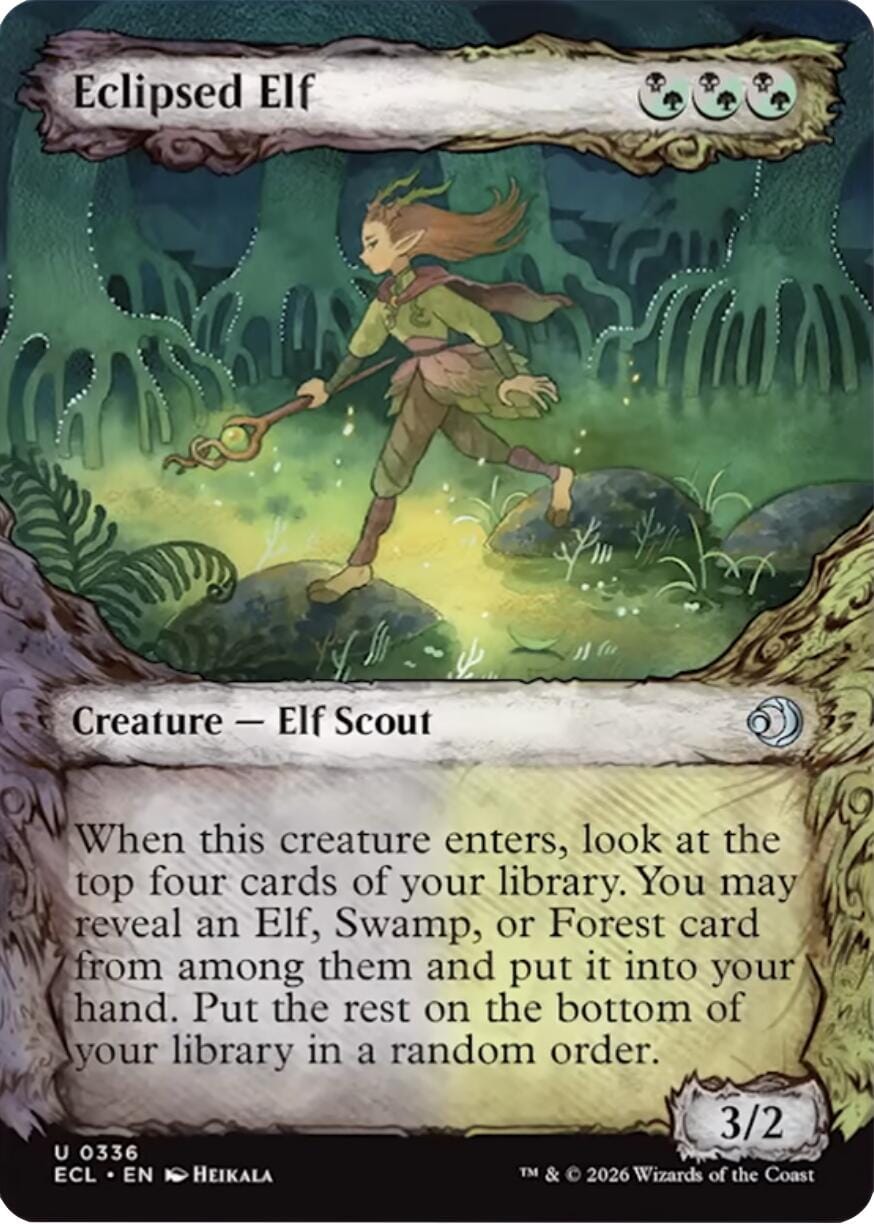 Eclipsed Elf (Showcase) [Lorwyn Eclipsed] MTG Single Magic: The Gathering  | Multizone: Comics And Games