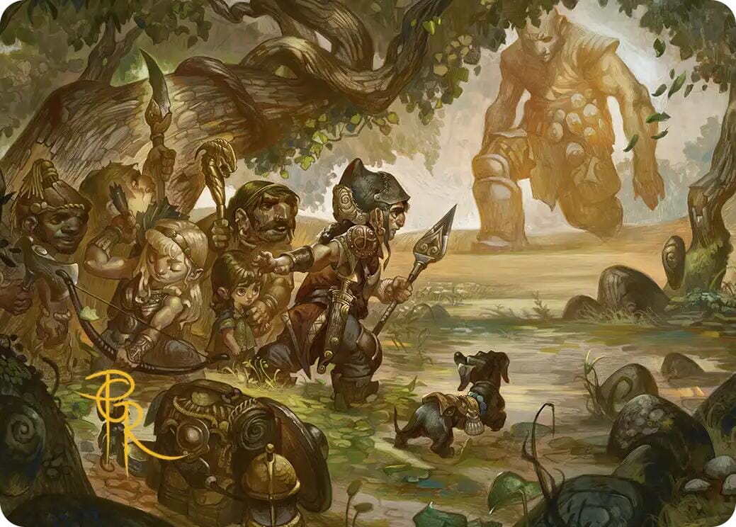 Protective Response Art Card (Gold-Stamped Signature) [Lorwyn Eclipsed Art Series] MTG Single Magic: The Gathering  | Multizone: Comics And Games