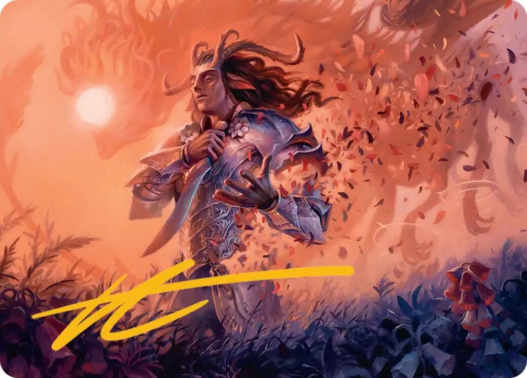 Rhys, the Evermore Art Card (Gold-Stamped Signature) [Lorwyn Eclipsed Art Series] MTG Single Magic: The Gathering  | Multizone: Comics And Games