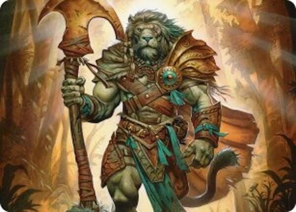 Ajani, Outland Chaperone Art Card [Lorwyn Eclipsed Art Series] MTG Single Magic: The Gathering  | Multizone: Comics And Games