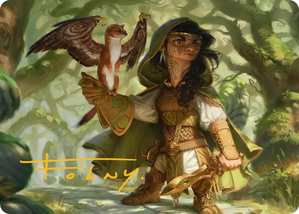 Crossroads Watcher Art Card (Gold-Stamped Signature) [Lorwyn Eclipsed Art Series] MTG Single Magic: The Gathering  | Multizone: Comics And Games