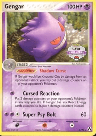 Gengar (5/92) (Gym Challenge) [EX: Legend Maker] Pokemon Single Pokémon  | Multizone: Comics And Games