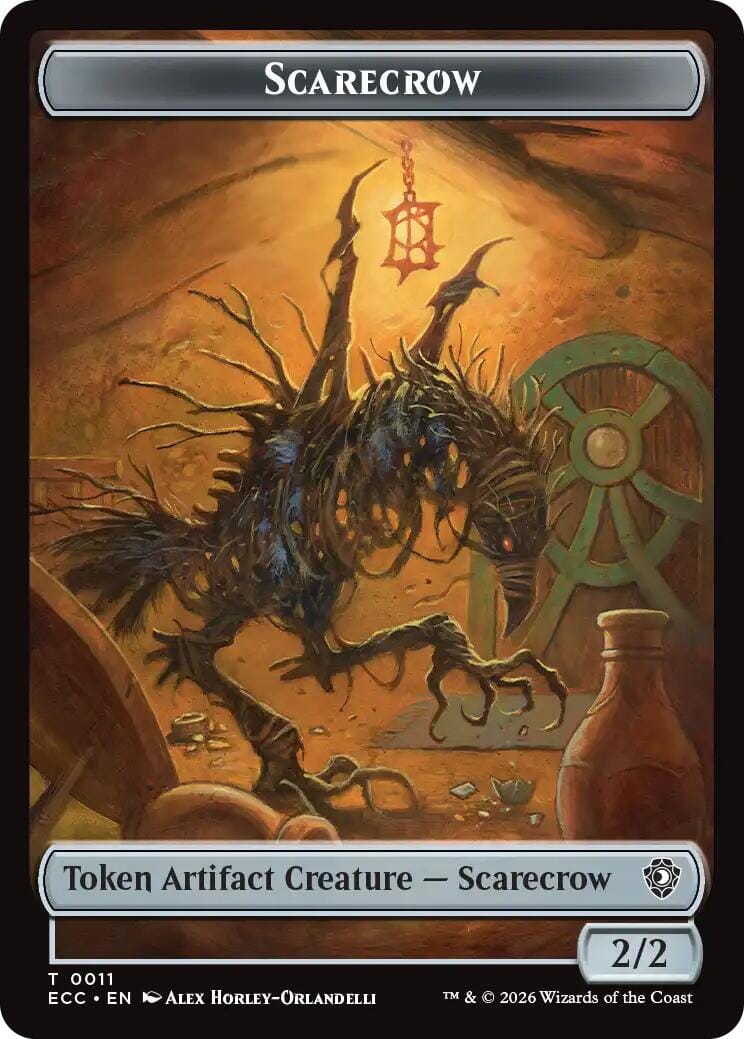 Scarecrow // Treasure Double-Sided Token [Lorwyn Eclipsed Tokens] MTG Single Magic: The Gathering  | Multizone: Comics And Games