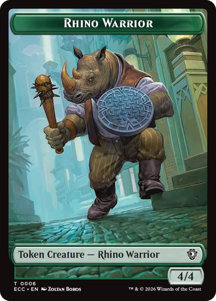 Rhino Warrior // Elemental (0010) Double-Sided Token [Lorwyn Eclipsed Tokens] MTG Single Magic: The Gathering  | Multizone: Comics And Games