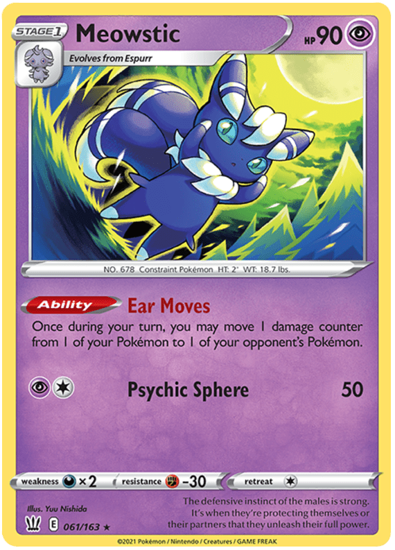 Meowstic (061/163) [Sword & Shield: Battle Styles] Pokemon Single Pokémon  | Multizone: Comics And Games