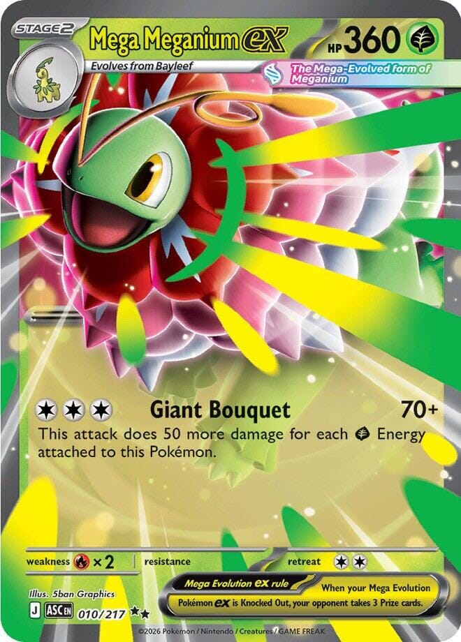 Mega Meganium ex (010/217) [Mega Evolution: Ascended Heroes] Pokemon Single Pokémon  | Multizone: Comics And Games