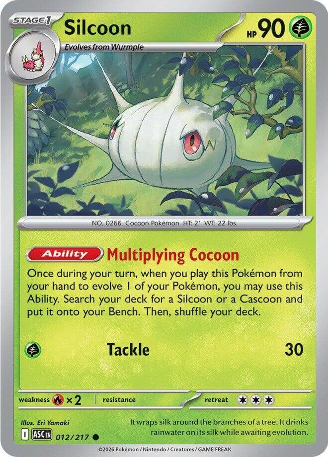 Silcoon (012/217) [Mega Evolution: Ascended Heroes] Pokemon Single Pokémon  | Multizone: Comics And Games