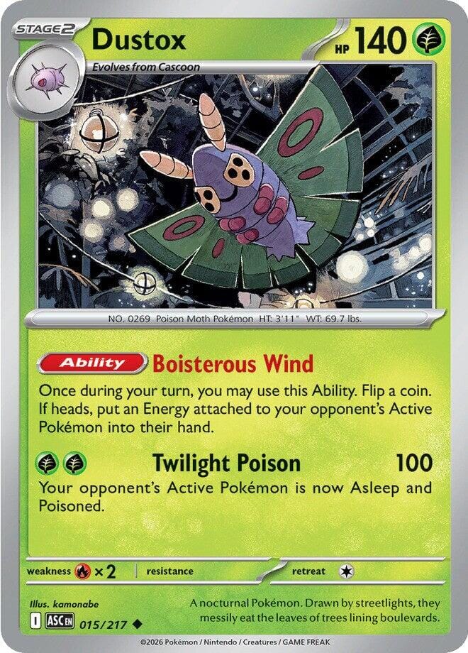 Dustox (015/217) [Mega Evolution: Ascended Heroes] Pokemon Single Pokémon  | Multizone: Comics And Games