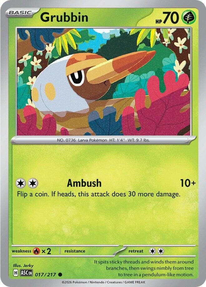 Grubbin (017/217) [Mega Evolution: Ascended Heroes] Pokemon Single Pokémon  | Multizone: Comics And Games