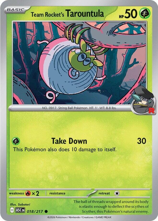 Team Rocket's Tarountula (018/217) [Mega Evolution: Ascended Heroes] Pokemon Single Pokémon  | Multizone: Comics And Games