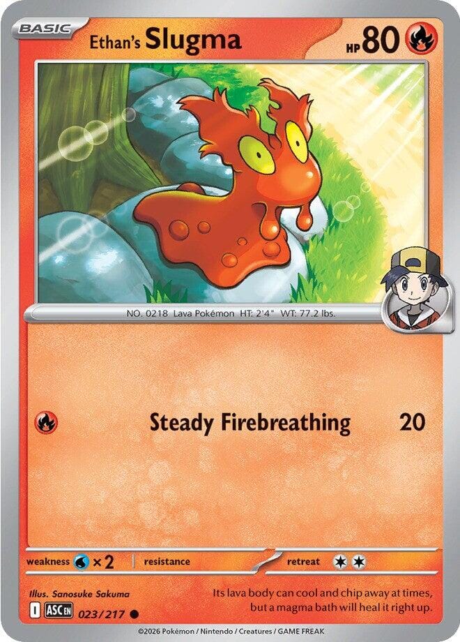 Ethan's Slugma (023/217) [Mega Evolution: Ascended Heroes] Pokemon Single Pokémon  | Multizone: Comics And Games