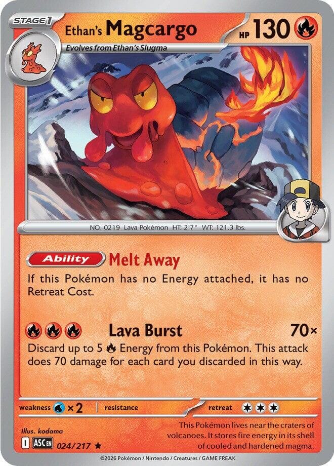 Ethan's Magcargo (024/217) [Mega Evolution: Ascended Heroes] Pokemon Single Pokémon  | Multizone: Comics And Games