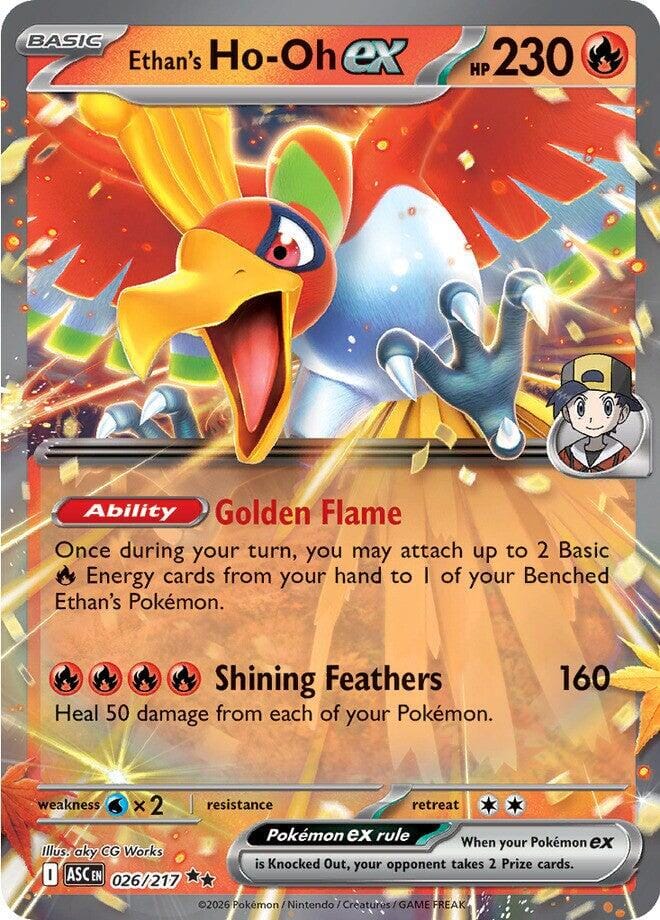 Ethan's Ho-Oh ex (026/217) [Mega Evolution: Ascended Heroes] Pokemon Single Pokémon  | Multizone: Comics And Games