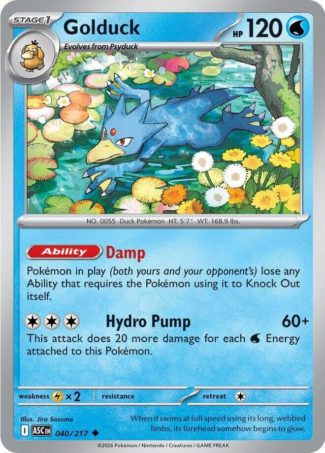Golduck (040/217) [Mega Evolution: Ascended Heroes] Pokemon Single Pokémon  | Multizone: Comics And Games
