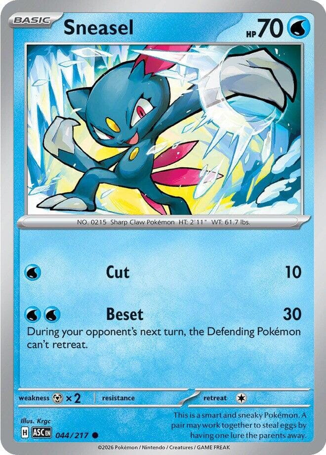 Sneasel (044/217) [Mega Evolution: Ascended Heroes] Pokemon Single Pokémon  | Multizone: Comics And Games