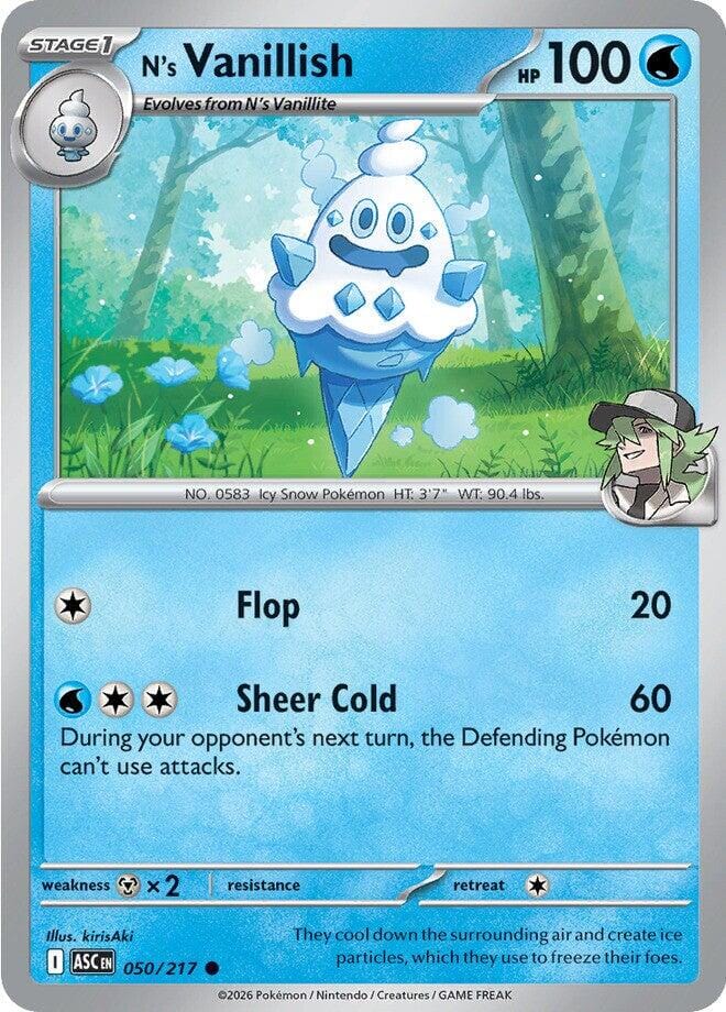 N's Vanillish (050/217) [Mega Evolution: Ascended Heroes] Pokemon Single Pokémon  | Multizone: Comics And Games