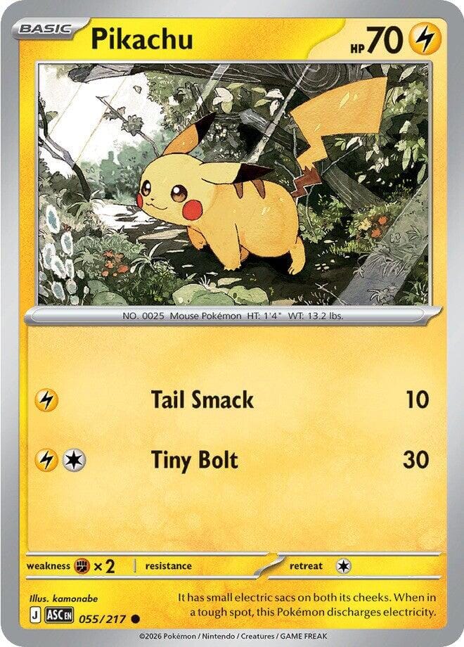 Pikachu (055/217) [Mega Evolution: Ascended Heroes] Pokemon Single Pokémon  | Multizone: Comics And Games