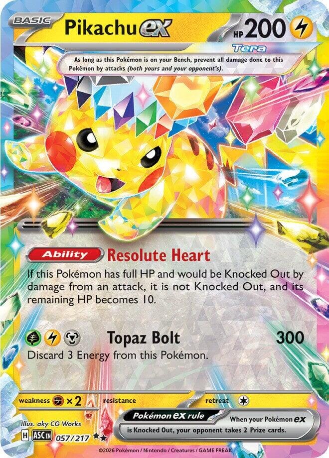 Pikachu ex (057/217) [Mega Evolution: Ascended Heroes] Pokemon Single Pokémon  | Multizone: Comics And Games