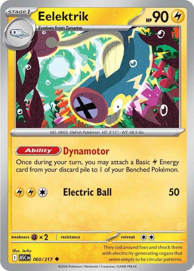 Eelektrik (060/217) [Mega Evolution: Ascended Heroes] Pokemon Single Pokémon  | Multizone: Comics And Games