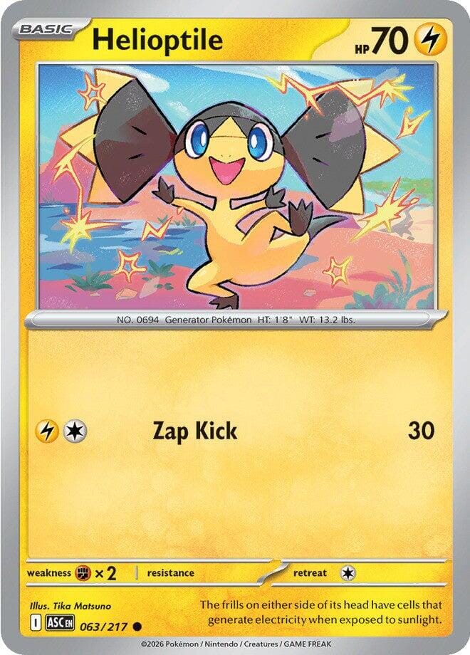 Helioptile (063/217) [Mega Evolution: Ascended Heroes] Pokemon Single Pokémon  | Multizone: Comics And Games