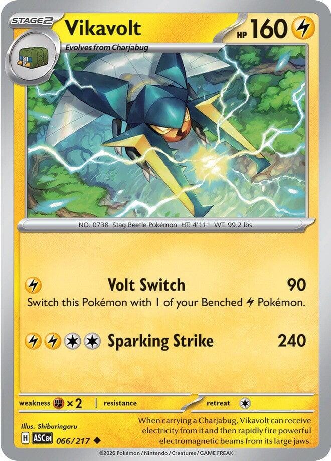 Vikavolt (066/217) [Mega Evolution: Ascended Heroes] Pokemon Single Pokémon  | Multizone: Comics And Games