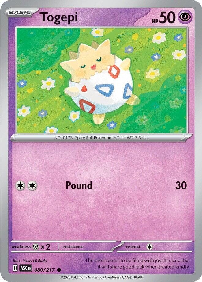 Togepi (080/217) [Mega Evolution: Ascended Heroes] Pokemon Single Pokémon  | Multizone: Comics And Games