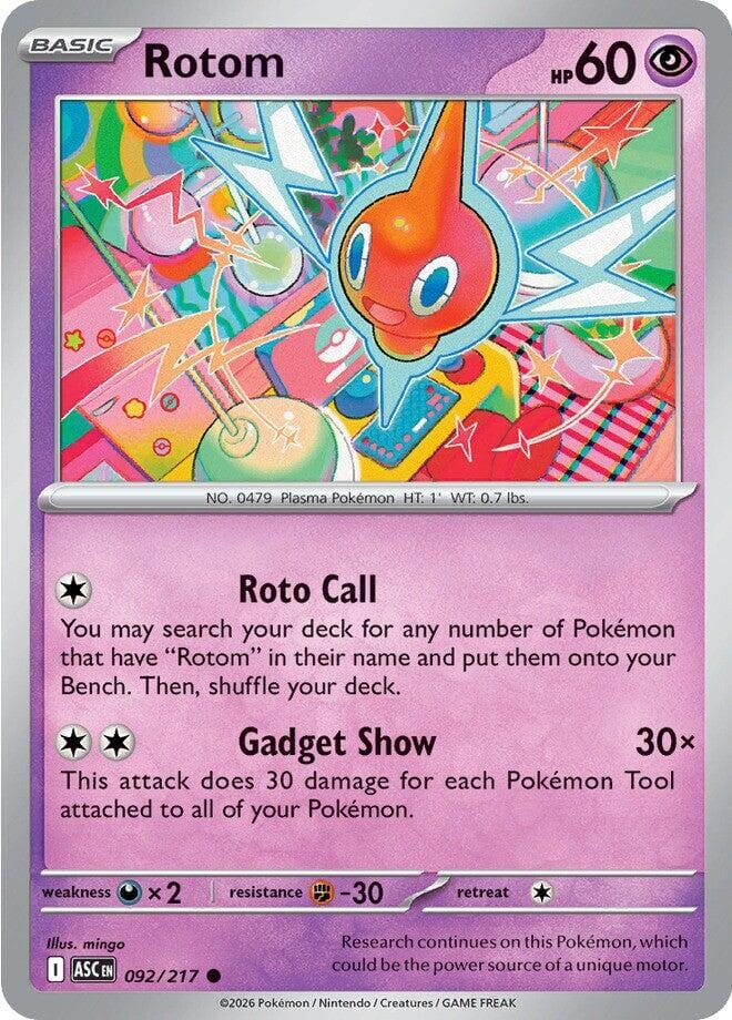 Rotom (092/217) [Mega Evolution: Ascended Heroes] Pokemon Single Pokémon  | Multizone: Comics And Games